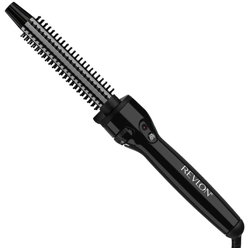 Photo 1 of REVLON PERFECT HEAT CERAMIC CURLING IRON BRUSH, BLACK, 3/4"
