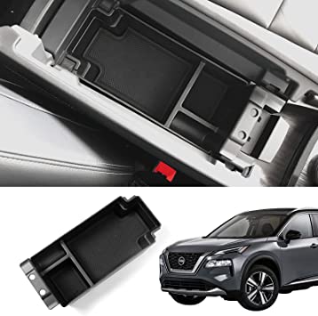 Photo 1 of Bomely Fit 2021 2022 Nissan Rogue Center Console Organizer Storage Box Organizer Armrest Insert Storage Tray Accessories (ABS Silica Gel)
