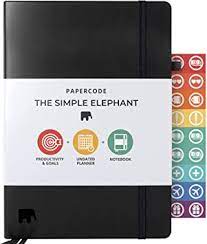 Photo 1 of Papercode Daily Planner 2022-2023 - Simple Elephant Undated Daily, Weekly, and Monthly Calendar Planner for Productivity & Goal Setting, Black
