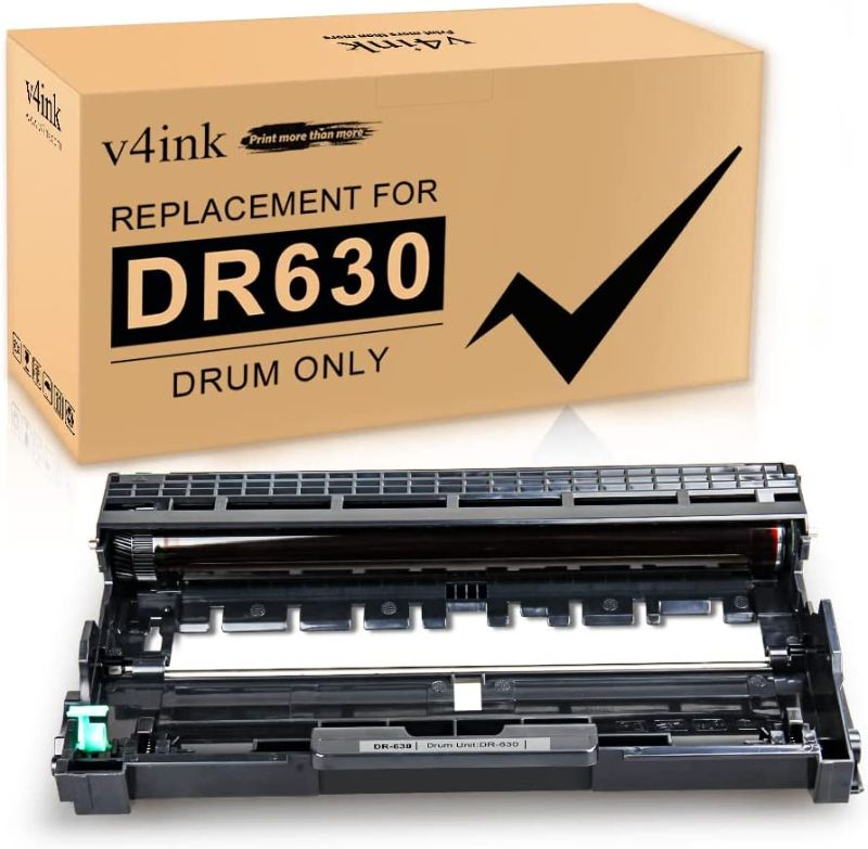 Photo 1 of V4INK Compatible DR-630 Drum Replacement for Brother DR630 DR660 Drum for Brother HL-L2300D HL-L2320D HL-L2340DW HL-L2360DW HL-L2380DW MFC-L2700DW MFC L2720DW L2740DW DCP-L2520DW DCP-L2540DW Printer
