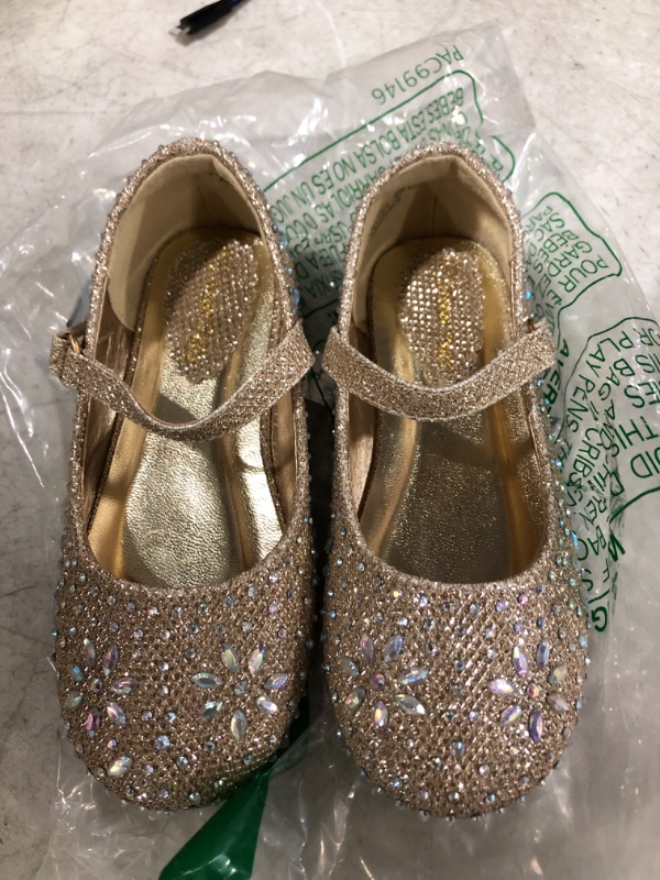 Photo 2 of Dream Pairs Kids Girls Fashion Mary Jane Flats Shoes Princess Dress Shoes Angel-66 Gold Size 9