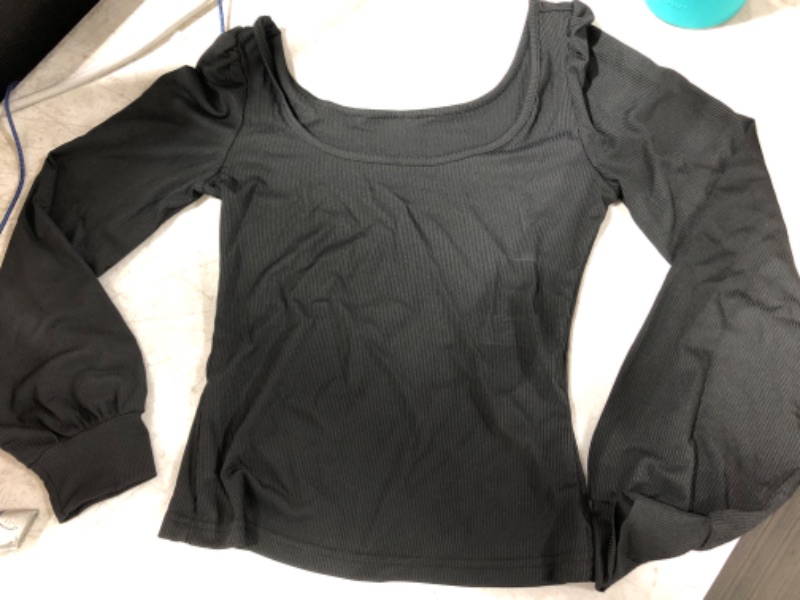 Photo 1 of Women's Long Sleeve Casual Black Shirt, XS