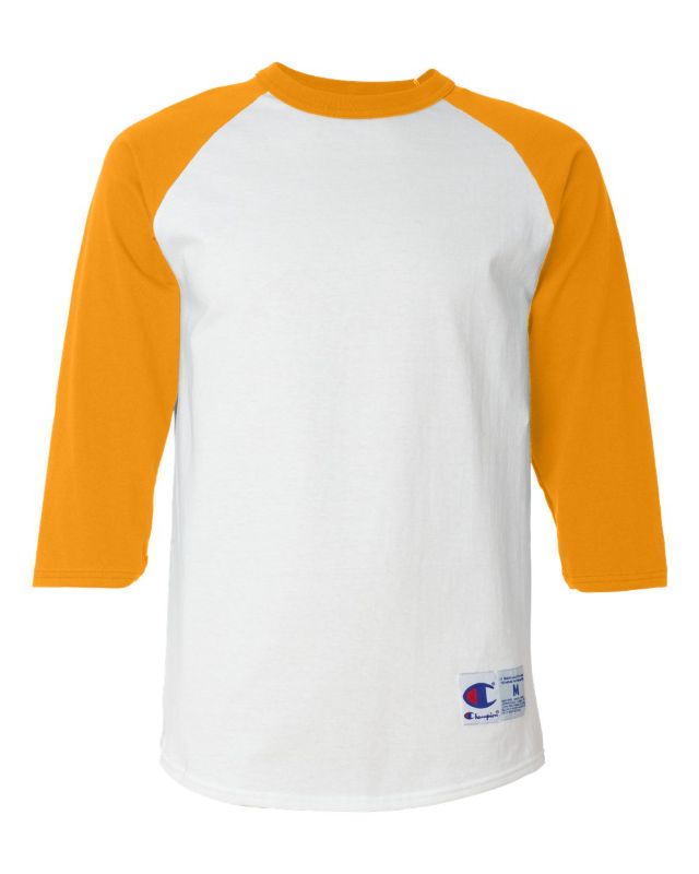 Photo 1 of Champion Men's Raglan Baseball T-Shirt, Medium 