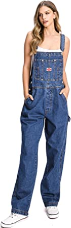 Photo 1 of Revolt By Palomares Women's Juniors Baggy Straight Leg Twill/Denim Overalls, Size 16
