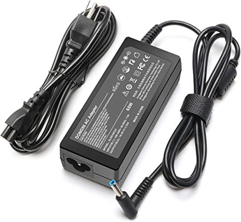 Photo 1 of 65W 19.5V 3.33A Ac Adapter for HP Pavilion x360 11 13 15, Zbook 14u G4 G5 15u 15 G3, 15-f111dx 15-f211wm 15-f233wm 15-f278nr 15-r052nr 15-r132wm Power Supply Blue Tip
