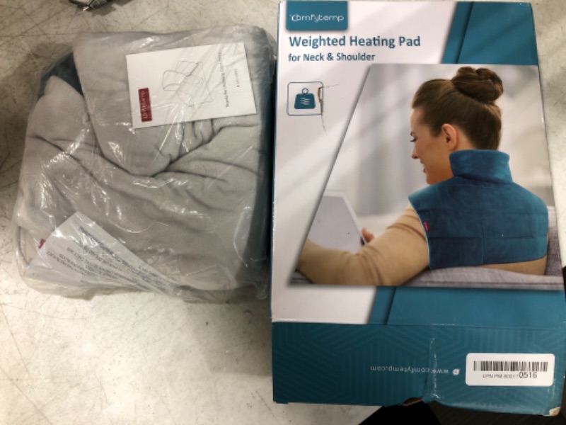 Photo 2 of Weighted Heating Pad for Neck and Shoulders, Comfytemp 2.2lb Large Electric Heated Neck Shoulder Wrap for Pain Relief - 9 Heat Settings, 11 Auto-Off with Countdown, Stay on, Backlight - 19"x22"
