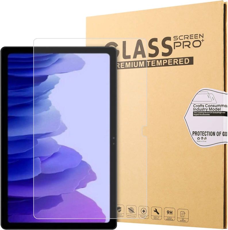 Photo 1 of Ratesell Galaxy Tab A7 2020 Screen Protector, Tempered Glass Screen Protector, 9H Hardness/Bubble Free/High Response for Galaxy Tab A7 2020 SM-T500, 4 PACK!!!!