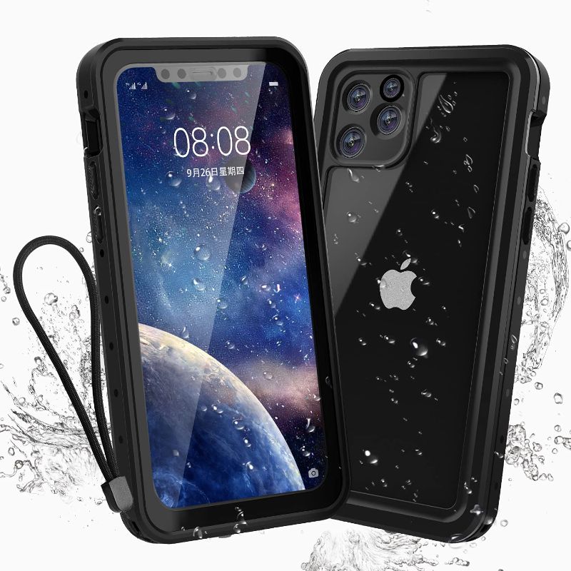 Photo 1 of Vanzon Compatible with iPhone 11 Pro Max Waterproof Phone Case, Built- in Screen Protector, with 360 Protection, IP68 Waterproof, Dustproof, Snowproof, Shockproof Case for iPhone 11 Pro Max 6.5 inch, 2 Pack!!!