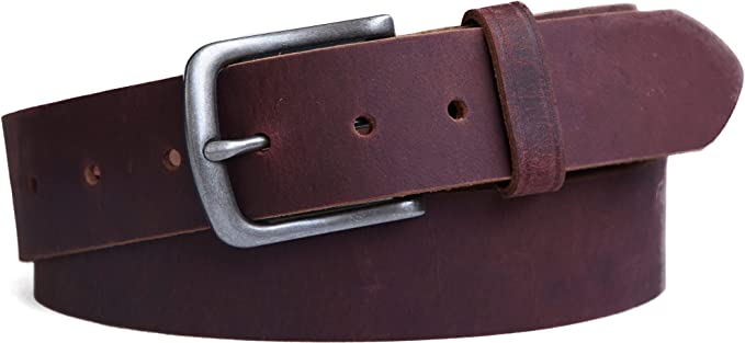 Photo 1 of Men's Leather Belt ,Casual Jeans Belts,Genuine Full Grain Leather Belts?1½ Inches Width) -Jeereal, 38"