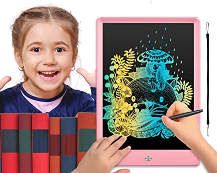 Photo 1 of Gifts Toys for 3-6 Year Old Girls Boys, LCD Writing Tablet Drawing Board, 10 Inch Colorful Toddler Doodle Board, Writing and Learning Scribble Board Doodle Pad, Educational Toy Birthday Gift (Pink)
