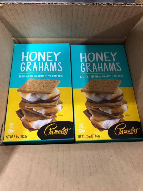 Photo 2 of 6pk of Pamela's Products, Honey Grahams, 7.5 oz (213.6 g)
BB: 02/10/2022