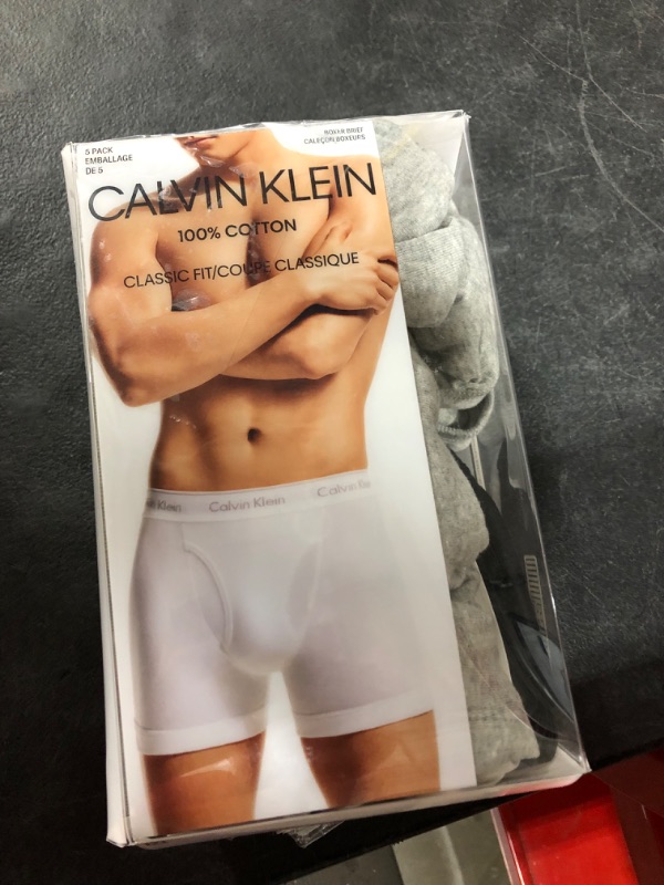 Photo 2 of Calvin Klein Men's 100% Cotton Classic Fit Boxer Brief Underwear 3 Pack Size XL
