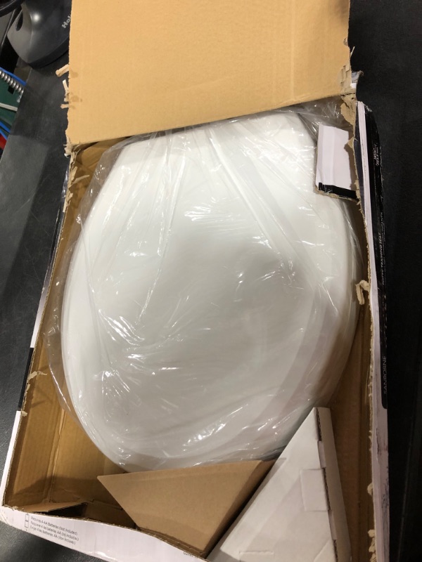 Photo 1 of Delta Faucet Sanborne Slow Close Round Toilet Seat with Built In Child Seat, Nightlight Toilet Seat, Soft Close Toilet Seat Round, Toilet Seat Slow Close, White 823902-N-WH