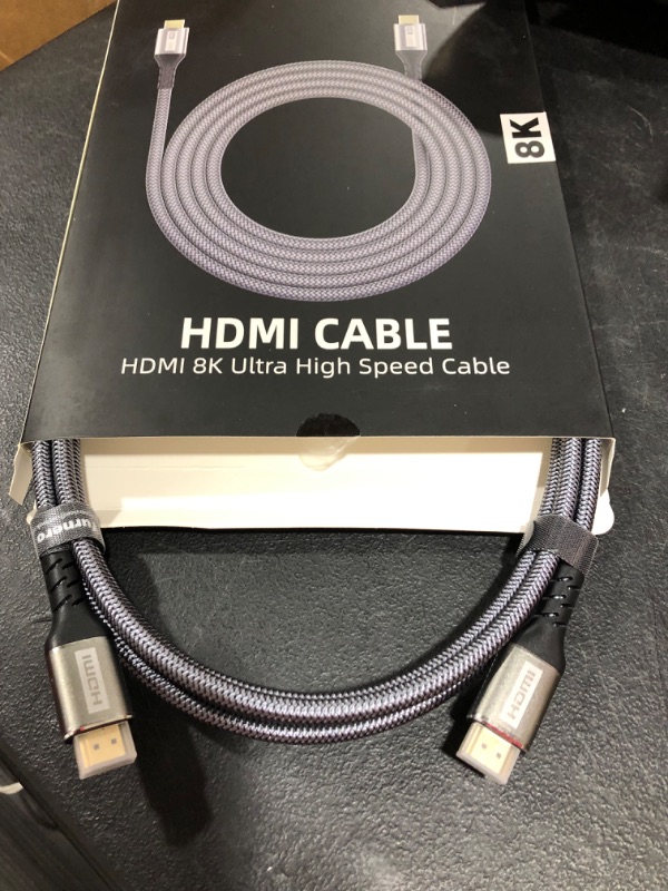 Photo 2 of HDMI 2.1 Cable 10ft, Yurnero 8K High Speed 48Gbps Ultra HD HDMI to HDMI Cable(8K@60Hz,4K@120Hz),HDMI Cord Supports 3D and Audio Return Channel,Compatible with Fire TV/PS5/PS4/PS3/PC
