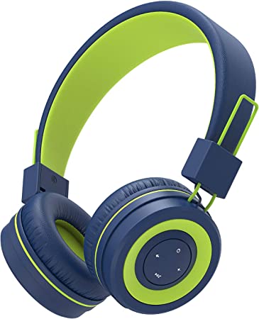 Photo 1 of iClever BTH02 Kids Headphones, Kids Wireless Headphones with MIC, 22H Playtime, Bluetooth 5.0 & Stereo Sound, Foldable, Adjustable Headband, Childrens Headphones for iPad Tablet School, Blue/Green
