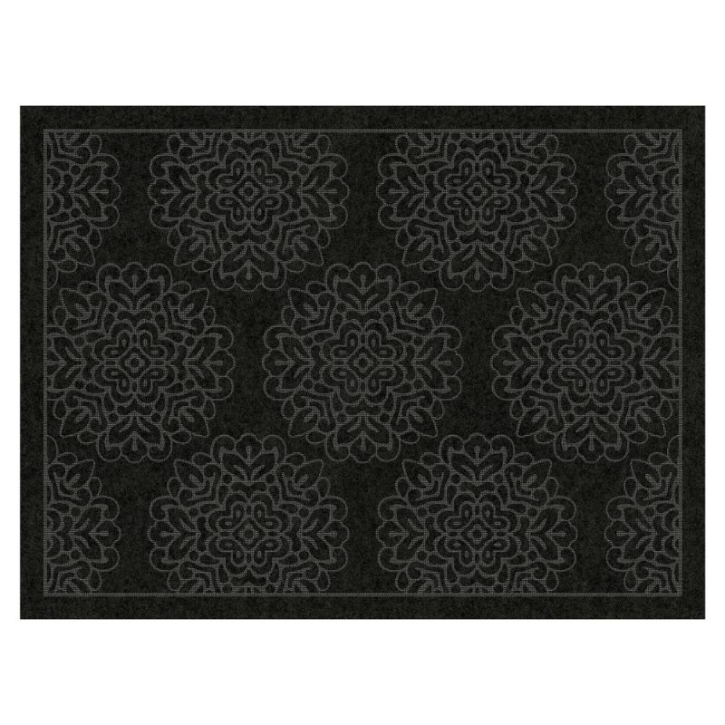 Photo 1 of 3'x4' Damask Doormats Black - Multy Home LP
