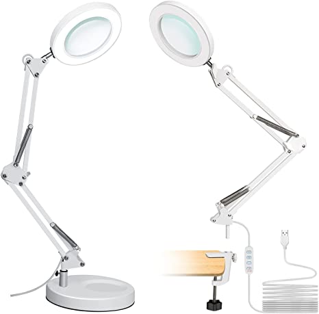 Photo 1 of Magnifying Glass with Light and Stand