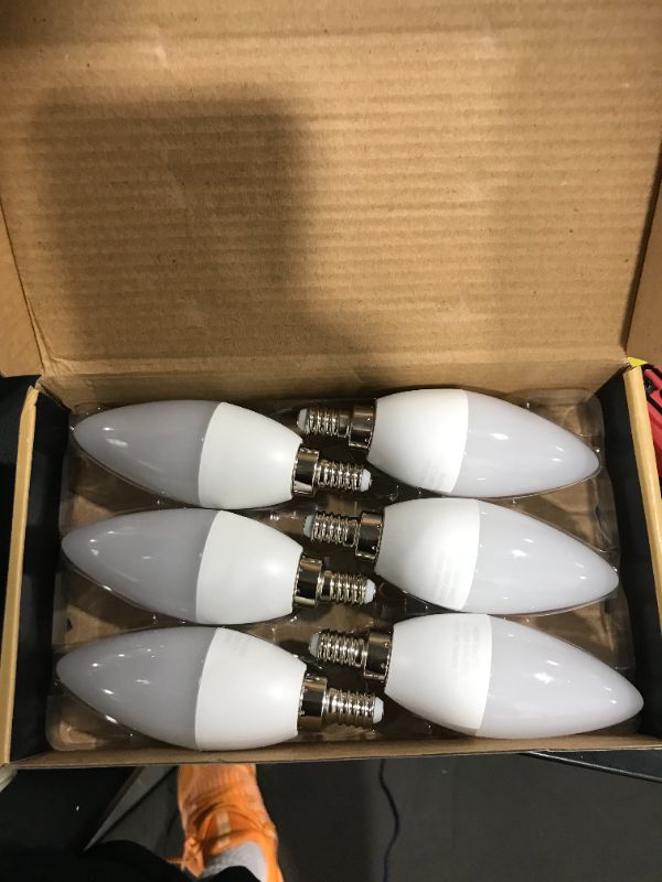 Photo 1 of Type B Small Light Bulb, Comzler Candelabra LED Light Bulb E12 Small Base 4000K Neutral White - 60watt Equivalent,600LM,Non-Dimmable Candelabra Bulbs, Pack of 6, Non-Dimmable
