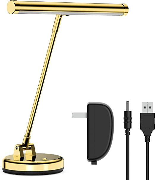 Photo 1 of LED Piano Light, Kesito Piano Desk Lamp, Warm Light, with Plug-in Adapter, Gold (Warm Light)
