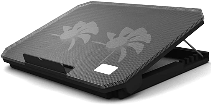 Photo 1 of KEROLFFU Laptop Cooling Pad 15.6 14 13 Inch (Big 2Fans 5.52 Inch, Double Sides Built-in USB Line, Back Feet Stand) Fit Apple Air / Pro / MacBook
