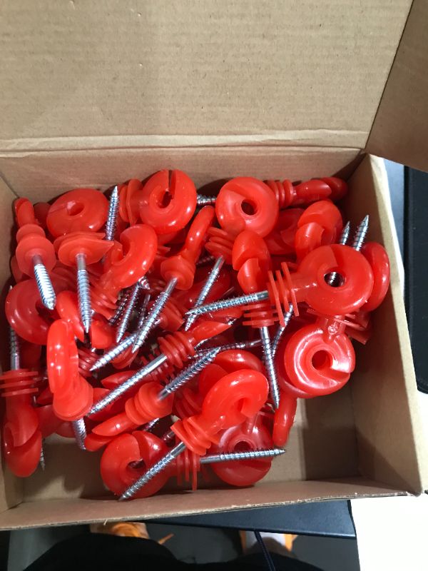 Photo 1 of 50 PC ELECTRIC FENCE INSULATORS- RED 