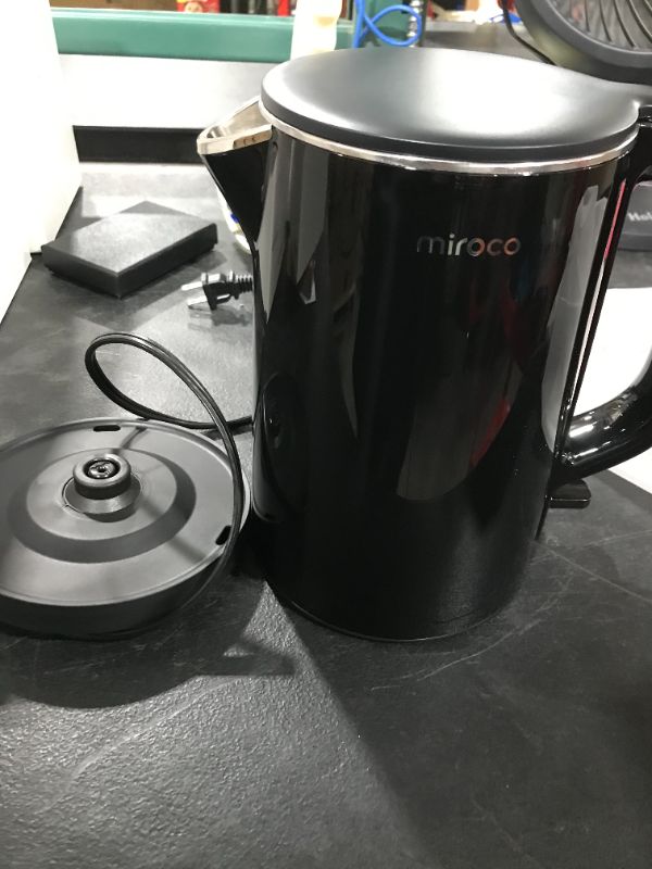 Photo 2 of Electric Kettle, Miroco 1.5L Double Wall 100% Stainless Steel BPA-Free Cool Touch Tea Kettle with Overheating Protection, Cordless with Auto Shut-Off 