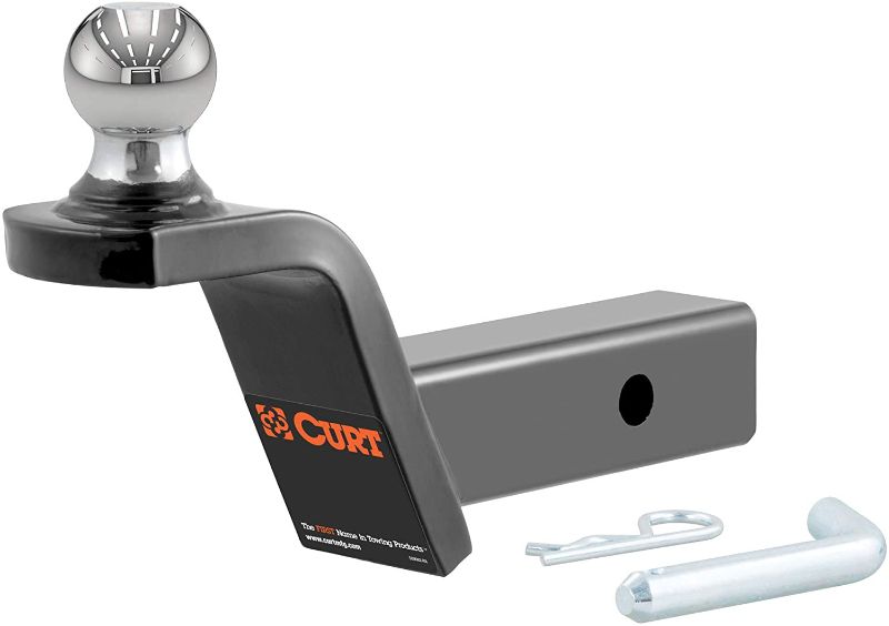 Photo 1 of CURT 45152 Fusion Trailer Hitch Mount with 1-7/8-Inch Ball & Pin, Fits 2-Inch Receiver, 5,000 lbs, 2-In Rise
