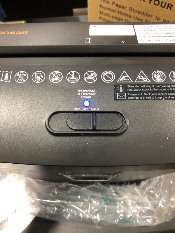 Photo 1 of bonsaii Paper Shredder for Home Use, 12 Sheet Crosscut Shredder for Home Office with Jam Proof and Overheated Protection, Shreds Document/Credit Card/Staples/Clips, ETL Certification (C170-C)
