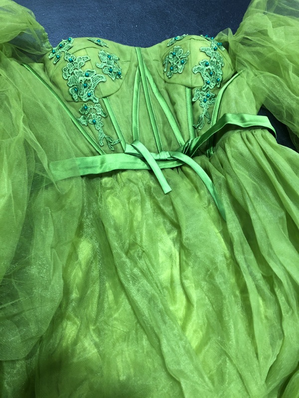 Photo 1 of Women's Elegant Green Dress with Corset back, Size 12
