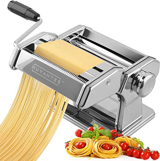 Photo 1 of Nuvantee Pasta Maker Machine,Manual Hand Press,Adjustable Thickness Settings,Noodles Maker with Washable Aluminum Alloy Rollers and Cutter, Perfect for Spaghetti,Fettuccini, Lasagna
