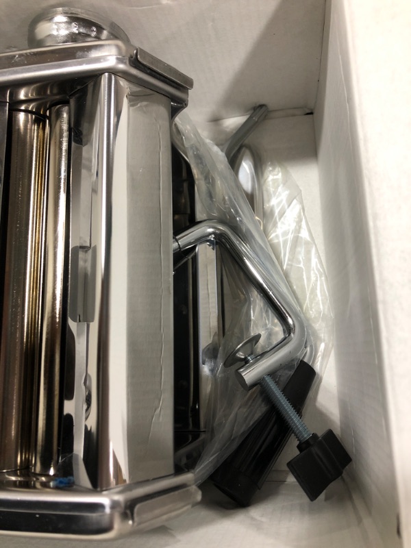 Photo 1 of Nuvantee Pasta Maker Machine,Manual Hand Press,Adjustable Thickness Settings,Noodles Maker with Washable Aluminum Alloy Rollers and Cutter, Perfect for Spaghetti,Fettuccini, Lasagna
