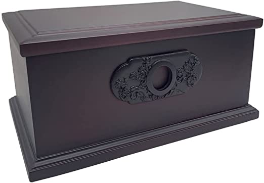 Photo 1 of Wooden Urn Box for Human Adult, Professional Urns for Human Ashes Adult, Cremation Funeral Urns Box, Burial-Cremation Urns (MDF, 11.8 X 7.8 X 5.9 inch)
