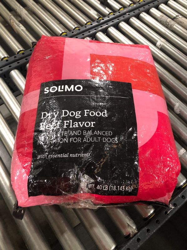 Photo 2 of Amazon Brand - Solimo Basic Dry Dog Food, Beef Flavor, 40 lb bag - UNKNOWN EXPERATION DATE
