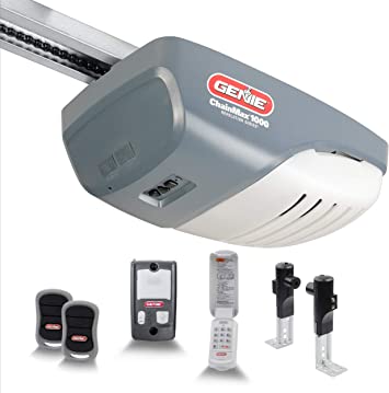 Photo 1 of Genie ChainMax 1000 Garage Door Opener - Durable Chain Drive - Includes two 3-Button Pre-Programmed Remotes, Wall Console, Wireless Keypad, Safe-T-Beams - Model 3022-TKH, 140V DC Motor
