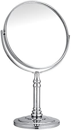 Photo 1 of 8" with Vanity Mirror, 3X Double-Sided Magnifier, 360 Degree Rotation (8 inches, Silver)
