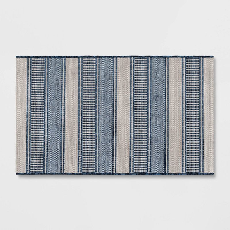 Photo 1 of 30" X 50" Stripe Outdoor Rug - Threshold™