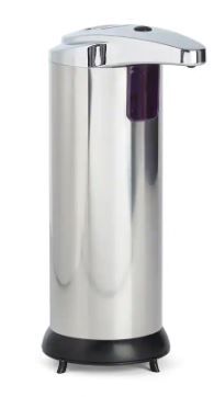 Photo 1 of 8 oz. Touch-Free Soap/Lotion Dispenser in Stainless-Steel
