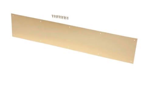 Photo 1 of 8 in. x 34 in. Bright Brass Kick Plate
