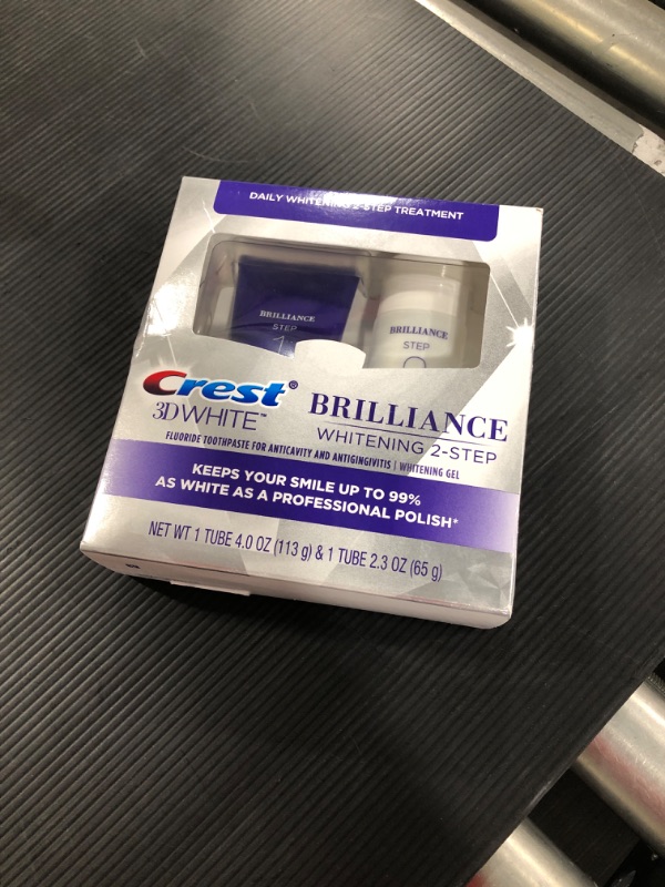 Photo 2 of Crest 3D White Brilliance + Whitening Two-step Toothpaste with Hydrogen Peroxide - 2pk

