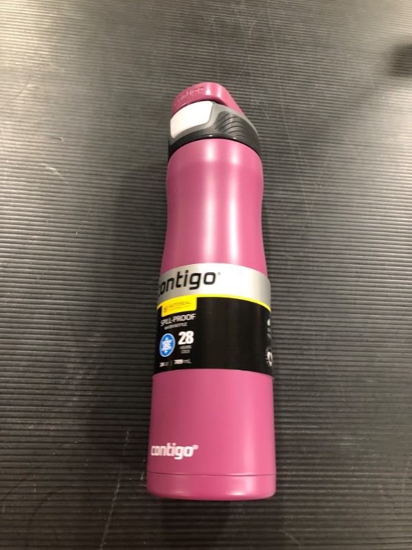 Photo 2 of Contigo AUTOSEAL Chill Stainless Steel Water Bottle, Dark Plum (2035367)
