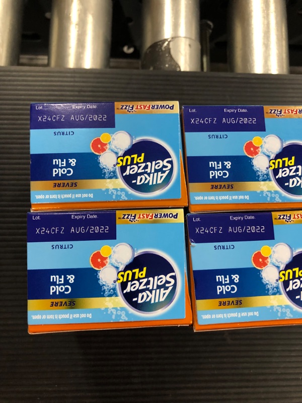 Photo 3 of Alka-Seltzer Plus Severe Cold & Flu Powerfast Fizz Citrus Effervescent Tablets Twinpack, 2x20ct, 40 Count - SET OF 2 - BEST BY 08/2022
