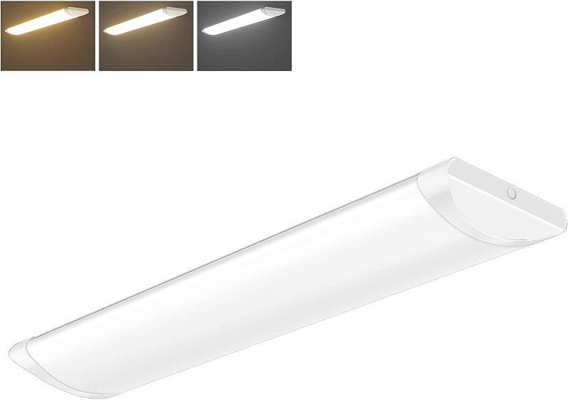 Photo 1 of AntLux 4FT LED Wraparound Puff Lights, 50W/5500LM, 3 Color Temperature Dimmable LED Wrap Light, 4 Foot LED Flush Mount Ceiling Lights, 48 Inch LED Light Fixtures for Kitchen Laundry Office, White