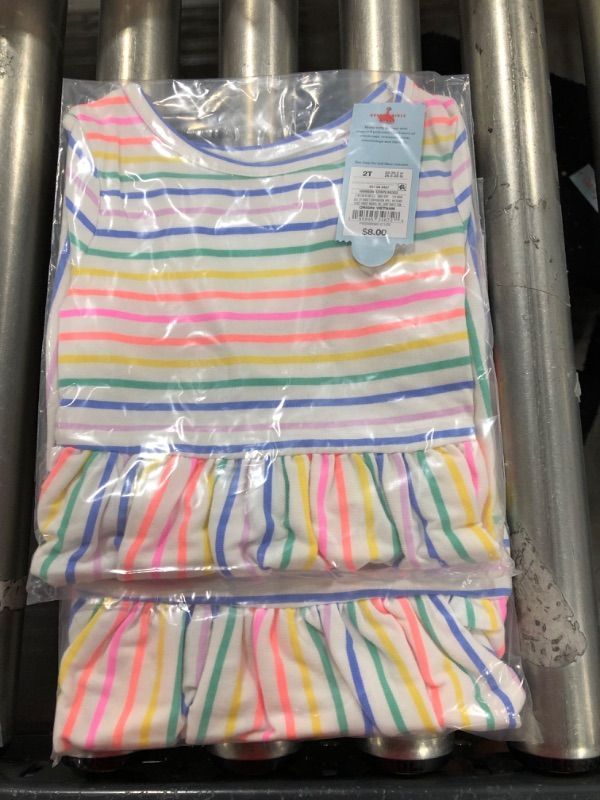 Photo 1 of 2pk of Toddler Girls' Printed Knit Short Sleeve Dress - Cat & Jack™
Size 2T 
