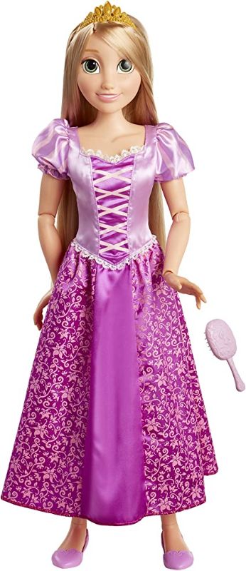 Photo 1 of Disney Princess Rapunzel 32" Playdate, My Size Articulated Doll, Comes with Brush to Comb Her Long Golden Locks, Movie Inspired Purple Dress, Removable Shoes & A Tiara
