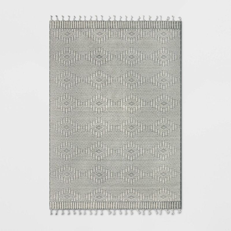 Photo 1 of 7' X 10' Diamond Outdoor Rug with Fringe - Threshold™ Designed with Studio McGee
