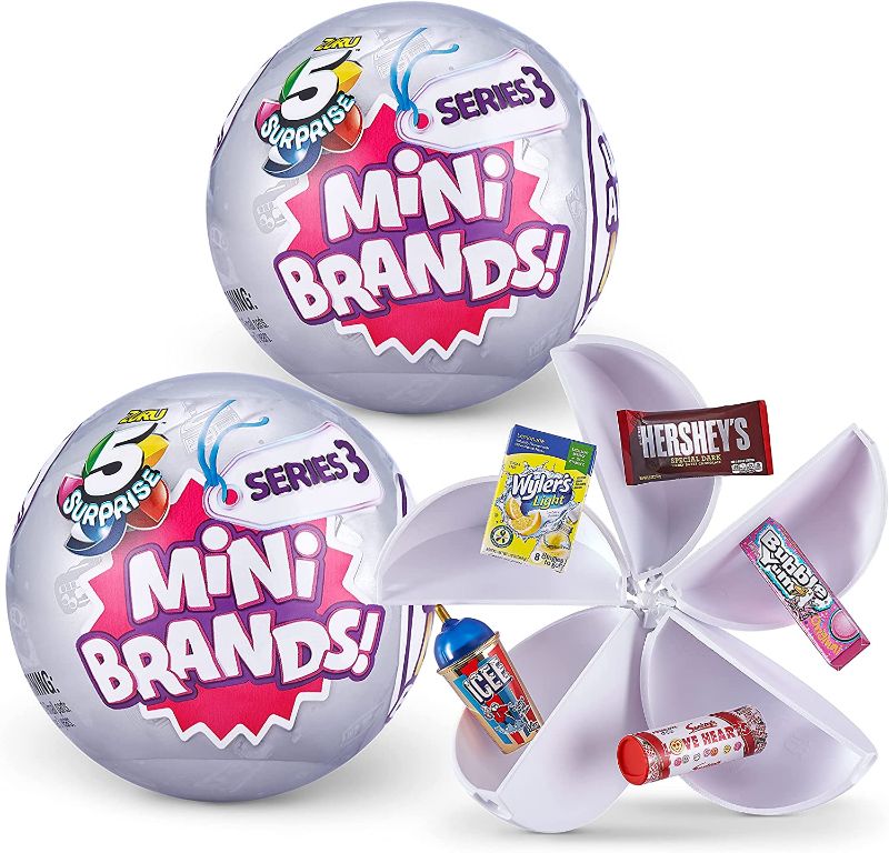 Photo 1 of 5 Surprise Mini Brands Series 3 - Mystery Brand Collectibles Made Mini by Zuru - 24 Pack, Multicolor