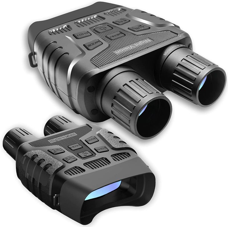 Photo 1 of Bush Tech Night Vision Binoculars, Military-Grade Infrared Binoculars with Camera for Hunting and Surveillance, Day and Night High-Power Binoculars with 3X Digital Zoom, 984ft Range, 2.31” LCD Display
