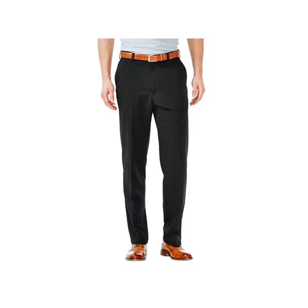 Photo 1 of Haggar Men's Cool 18® Solid Flat Front Pant Classic Fit 41114529498
