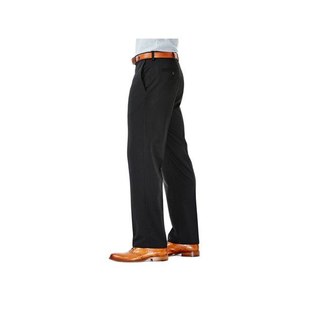 Photo 2 of Haggar Men's Cool 18® Solid Flat Front Pant Classic Fit 41114529498
