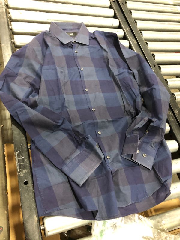 Photo 1 of Blue paid dress up shirt. KIDS size 42